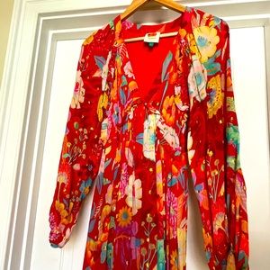 Farm rio vibrant hudson floral maxi dress